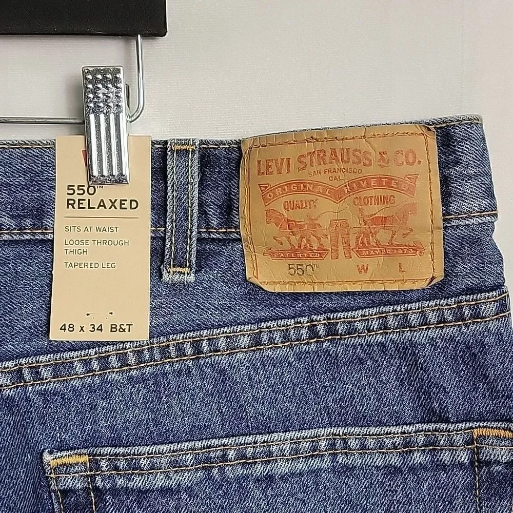 NWT.. LEVI'S..550 RELAXED.. BIG & TALL.. blue jeans..